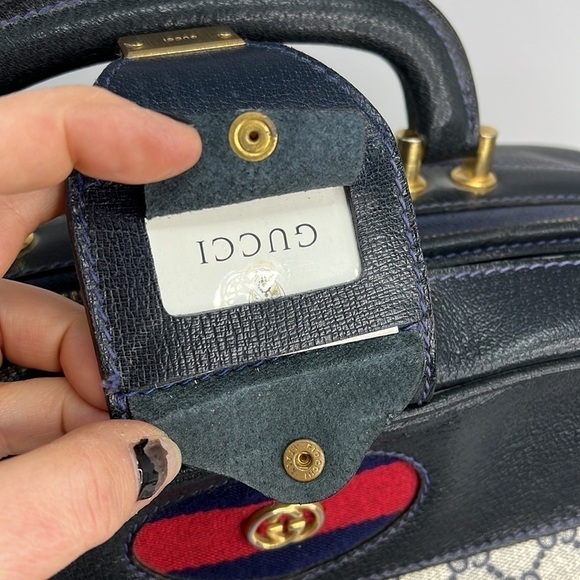 Large Vintage Gucci Carry On Attaché Shoulder Bag - Picture 6 of 16
